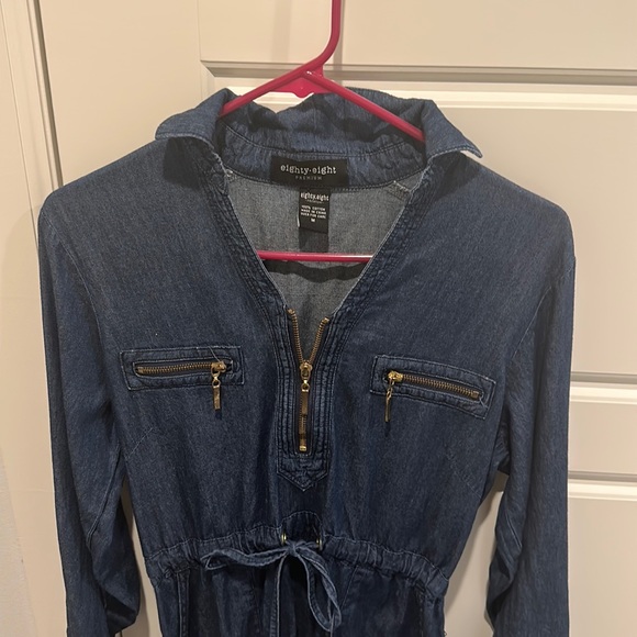 Denim long sleeve dress - Picture 1 of 2